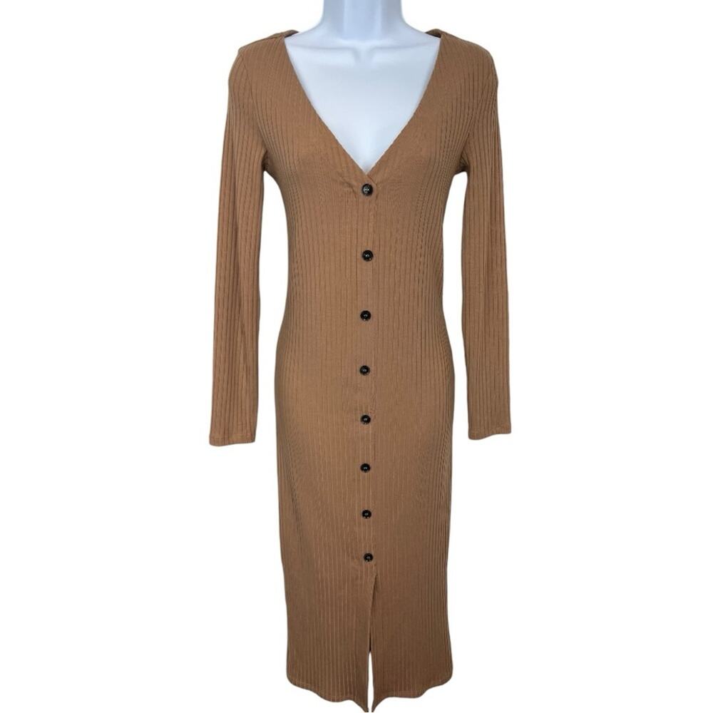 River Island Knitted midi dress in Light Brown Size 8 NWOT